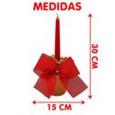 Ver mais imagens de Vaso Porta Vela Aparador Arranjo Centro Mesa Natalino 30cm B