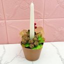 Ver imagem 3 de Vaso Porta Vela Aparador Arranjo Centro Mesa Natalino 30cm B