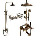 Ver imagem 1 de Chuveiro Retrô Bronze Antigo Misturador Água Quente/fria