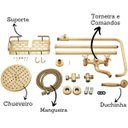 Ver mais imagens de Chuveiro Retrô Bronze Antigo Misturador Água Quente/fria