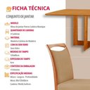 Ver mais imagens de Mesa Patros Tampo 120cm Laminado Barril com 4 Cadeiras Munique Moderna Mobília