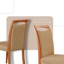 Ver imagem 6 de Mesa Patros Tampo 120cm Laminado Barril com 4 Cadeiras Munique Moderna Mobília