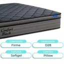 Ver imagem 4 de Cama Box Bau Preto+colchão King Confort Black Espuma Ortobom