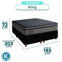 Ver imagem 5 de Cama Box Bau Preto+colchão King Confort Black Espuma Ortobom
