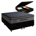 Ver imagem 1 de Cama Box Bau Preto+colchão King Confort Black Espuma Ortobom