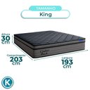 Ver imagem 3 de Cama Box Bau Preto+colchão King Confort Black Espuma Ortobom