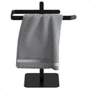 Ver imagem 1 de Porta Toalha Lavabo Preto de Bancada Suporte Toalha Oslo