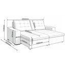 Ver imagem 3 de Sofa Retrátil e Reclinável com Pillow Top 4 Lugares 2,50m Bellory Bege Marfim