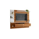 Ver imagem 3 de Painel Vega P/ Tvs até 55'' C/ Gaveteiros e Prateleiras Suporte para Itens - Jequitiba/off White