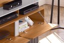 Ver imagem 2 de Painel Vega P/ Tvs até 55'' C/ Gaveteiros e Prateleiras Suporte para Itens - Jequitiba/off White