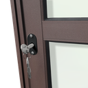 Ver imagem 6 de Porta Correr Venez.3F.Móv.210x200 Elite c/Fechad.Tet.V.Lis.Marrom Corten Brimak