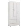Guarda Roupa Solteiro Wind 3 Portas e 2 Gavetas Flex Branco - Demóbile Branco - 2