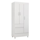 Ver imagem 2 de Guarda Roupa Solteiro Wind 3 Portas e 2 Gavetas Flex Branco - Demóbile Branco