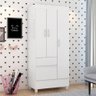 Guarda Roupa Solteiro Wind 3 Portas e 2 Gavetas Flex Branco - Demóbile Branco - 1