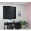 Ver imagem 3 de Persiana Rolo Double Vision Zebra 160larg X 220alt Preta Total Black C/ Bando - Sala/ Escritório/qua