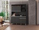 Ver imagem 5 de Armário Cozinha Completo Robin 6 Portas - Cinza