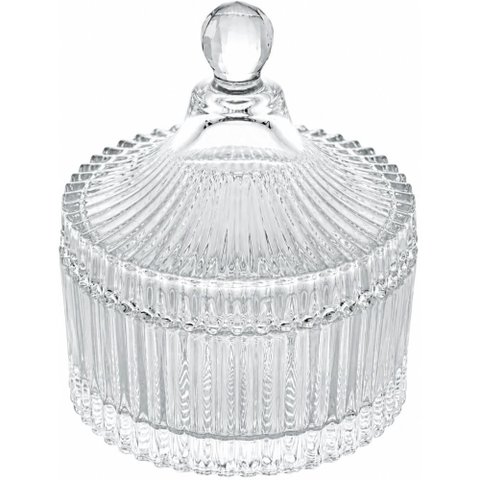 Jogo 25 Potiches com Tampa Cristal Carrossel Mini Bomboniere