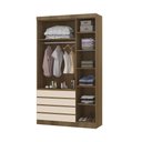 Ver imagem 2 de Guarda Roupa Modulado 3 Portas e 4 Gavetas 132cm Veneza Luciane Móveis