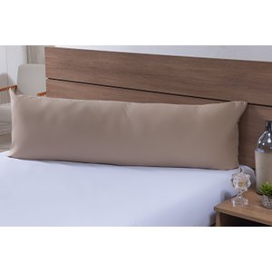 Fronha para Travesseiro de Corpo 1,40mx45cm 100% Algodão 200 Fios Cáqui