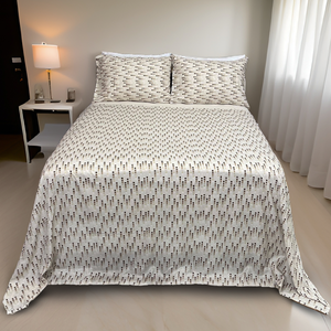 Jogo Lençol Cama Casal Percal 4 Peças Estampado Geometrico