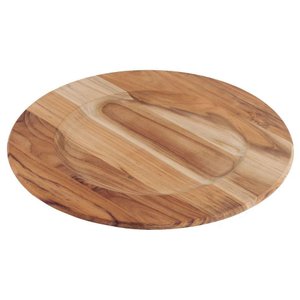 Sousplat Redondo Tramontina em Madeira Teca Fsc com Acabamento em Óleo Mineral 33 Cm Tramontina