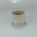 Ver imagem 4 de Cachepô de Cerâmica Cinza 10x13x13cm Vaso Plantas Jardim Sala Suculenta Flores