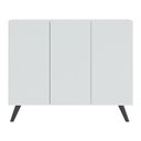 Ver imagem 7 de Aparador Buffet 3 Portas Retrô Veneza Multimóveis V1009 Branco/Preto