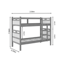 Ver imagem 2 de Beliche Modelo Jaspe Cabeceiras 100% Mdf Estrado Madeira:branco