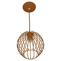 Lustre Pendente Esfera Bola Cobre 18x19 cm Sala Quarto - 2