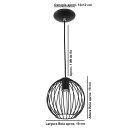 Ver imagem 4 de Lustre Pendente Esfera Bola Cobre 18x19 cm Sala Quarto