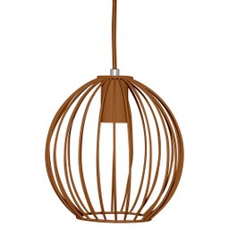 Lustre Pendente Esfera Bola Cobre 18x19 cm Sala Quarto - 3
