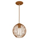 Ver imagem 1 de Lustre Pendente Esfera Bola Cobre 18x19 cm Sala Quarto