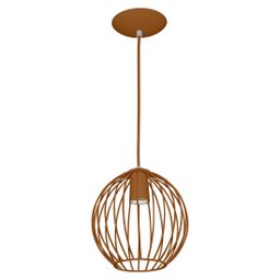 Lustre Pendente Esfera Bola Cobre 18x19 cm Sala Quarto - 1