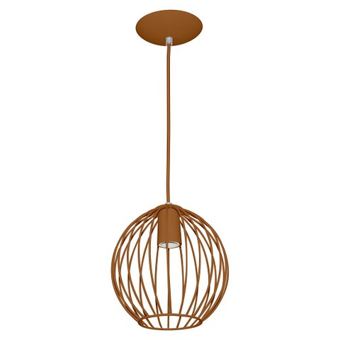 Lustre Pendente Esfera Bola Cobre 18x19 cm Sala Quarto