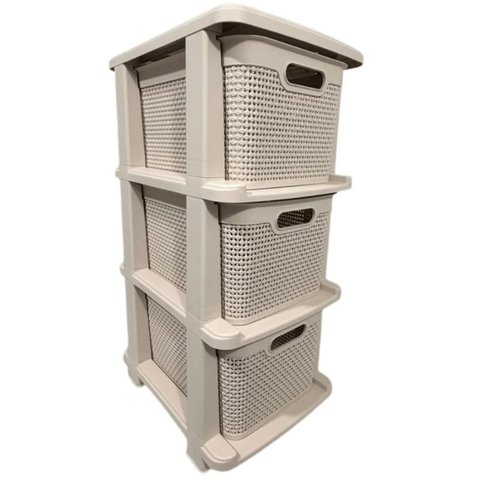 Gaveteiro Organizador 3 Gavetas 15 L Cada Rischiotto Rattan