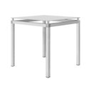 Ver imagem 1 de Mesa Tubular Malva 75x75 cm Branco Com Tampo De Vidro Temperado Branco Artefamol 9749/11296 - BRANCO