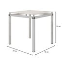 Ver imagem 2 de Mesa Tubular Malva 75x75 cm Branco Com Tampo De Vidro Temperado Branco Artefamol 9749/11296 - BRANCO