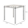 Mesa Tubular Malva 75x75 cm Branco Com Tampo De Vidro Temperado Branco Artefamol 9749/11296 - BRANCO - 2