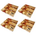 Ver imagem 1 de Conjunto 4 Descansos de Panela 18x18cm em Madeira Nobre Zanline Apoio de Panelas