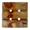 Ver imagem 4 de Conjunto 4 Descansos de Panela 18x18cm em Madeira Nobre Zanline Apoio de Panelas