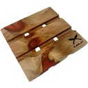 Ver imagem 3 de Conjunto 4 Descansos de Panela 18x18cm em Madeira Nobre Zanline Apoio de Panelas