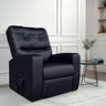 Cadeira Poltrona do Papai Reclinável Conforto Sala de Estar com Porta Copo Corino Preto - 1