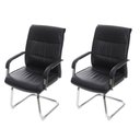 Ver imagem 1 de Kit 2 Cadeiras para Escritório Interlocutor Estofada em Corino Estocolmo 3323