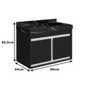 Ver imagem 4 de Gabinete/toucador para Banheiro Paula 80cm com Cuba Esculpida em Porcelanato