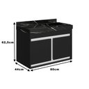 Ver imagem 4 de Gabinete/toucador para Banheiro Paula 80cm com Cuba Esculpida em Porcelanato