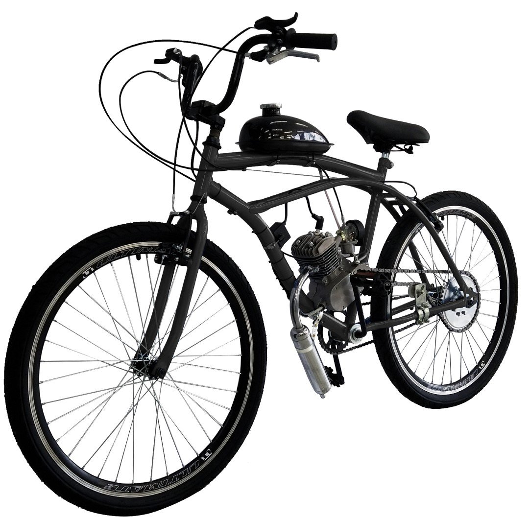 Bicicleta Motorizada 80cc 2 tempos com quadro de Aço Hi-Ten