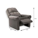Ver imagem 2 de Poltrona Reclinável p/ Sala MH1216 Slim Two Way Animale Cinza Escuro - Herval