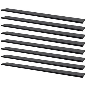 Kit 8 Prateleiras 100 X 10cm Preta Suporte Invisível