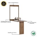 Ver imagem 5 de Mesa Dobrável Retrátil de Parede 100x64 Marrom/Noronha
