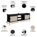 Ver imagem 6 de Rack para Sala Bancada de Tv 70 Pol Pé Metal Arlo Nero-dourado - Mpozenato
